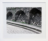 Paris In Grey - Stone Archways Frame White 