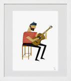 Guitarist White Frame