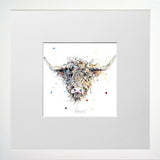 Print Open Edition Animals - Harris-12 x 12-Small Flat White Frame