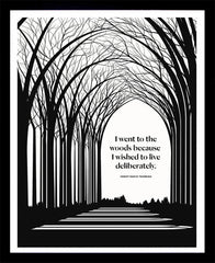 Henry David Thoreau - Woods Black Box Frame