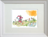 Signed Quentin Blake - Her Overcoat Has Pockets Galore Framed