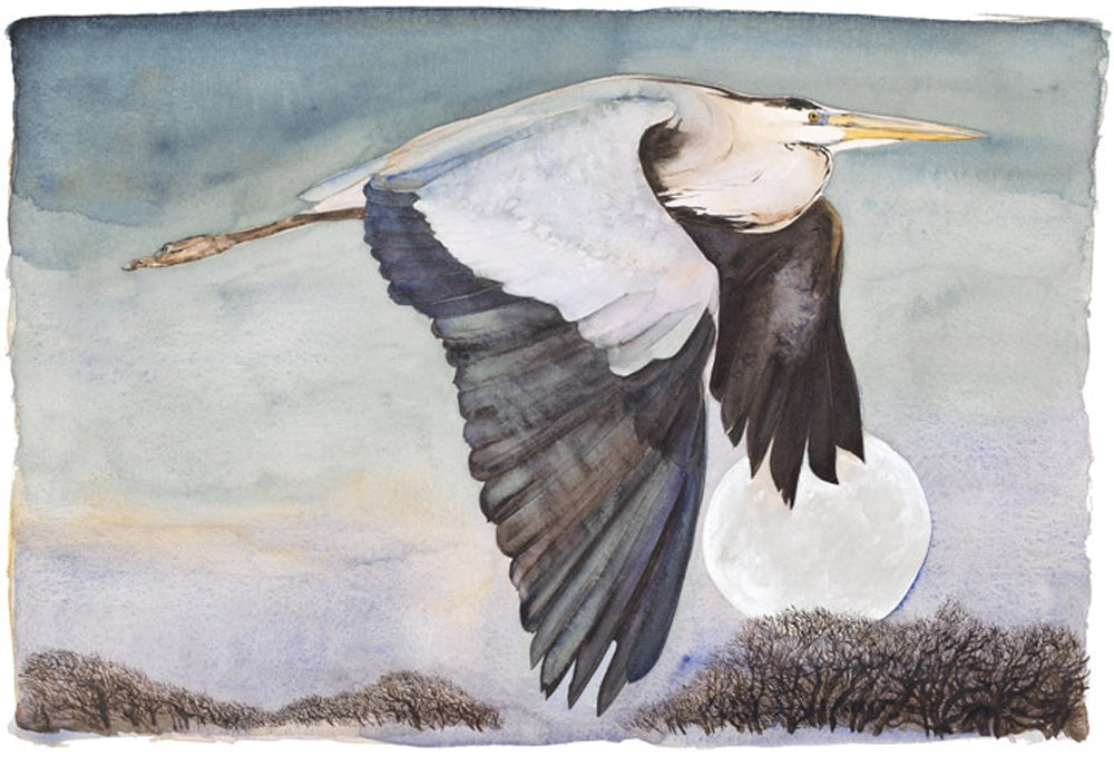 The Lost Words - Heron In Flight Premium Edition Artist Proof
