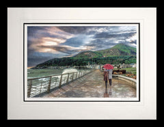 Co Down - Rain Series - High Tide At The Promenade, Newcastle Frame Black Flat 60x47.5
