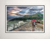 Co Down - Rain Series - High Tide At The Promenade, Newcastle Unframed 60x47.5 