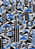Pattern - Higher (Cobalt Blue) Unframed