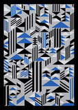 Pattern - Higher (Cobalt Blue) Black frame