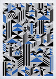 Pattern - Higher in Blue Frame White