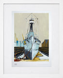 Print - Belfast HMS Caroline-29.5 x 42-White Frame