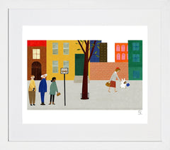 Hop To School White Box Frame