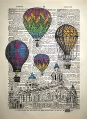 Hot Air Balloons Over Belfast City Hall Unframed