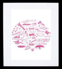 I Cook Frame Black