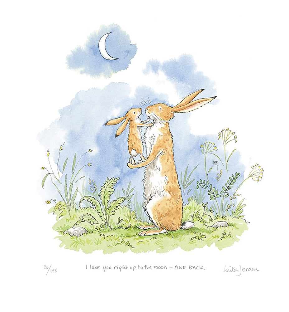 Signed Print - I Love You Right Up To The Moon AND BACK No:4