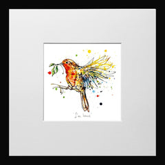 Print Open Edition Floral - I'm Home-12 x 12-Small Flat Black Frame