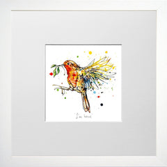 Print Open Edition Floral - I'm Home-12 x 12-Small Flat White Frame