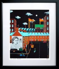 Print - In Loving Memory Portrait Black Bevelled Frame 