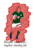 Ireland Rugby Player Unframed
