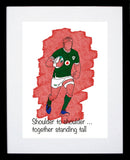 Ireland Rugby Player Black Frame