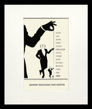 Postcard - Johann Wolfgang Von Goethe - Small Flat Black Frame