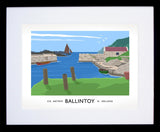 Co Antrim - Ballintoy Harbour Frame Black 40x30 withmount