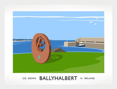 Co Down - Ballyhalbert Frame White 40x30 No Mount