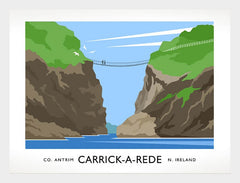 Co Antrim - Carrick A Rede Frame White 40x30 No Mount