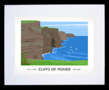 Co Clare - Cliffs of Moher Frame Black 40x30 With Mount