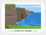 Co Clare - Cliffs of Moher  Frame White 40x30 No Mount