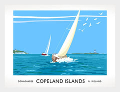 Co Down - Copeland Islands Frame White 40x30 No Mount