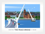 Co Derry - The Peace Bridge  Frame White 40x30 No Mount