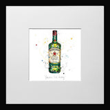 Print Open Edition Drinks - Jameson Irish Whiskey-12 x 12-Small Flat Black Frame