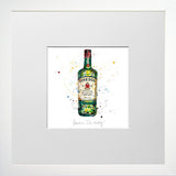 Print Open Edition Drinks - Jameson Irish Whiskey-12 x 12-Small Flat White Frame