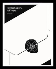 Jane Austin - Half Agony Half Hope Black Box Frame