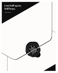 Jane Austin - Half Agony Half Hope Unframed