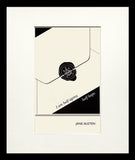 Postcard - Jane Austen - Small Flat Black Frame