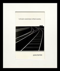 Postcard - John Milton - Small Flat Black Frame