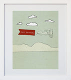 Just Breathe White Frame