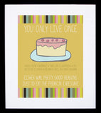 Just Eat The Cheesecake Frame Black