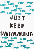 Original - Just Keeping Swimming Unframed