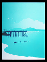Kinnegar Pier, Holywood Black Frame (No Mount)