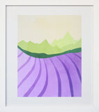 Lavender Fields White Frame