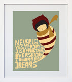 Let Go Of Disappointments White Frame