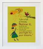 Life Is Full Of Beauty White Frame