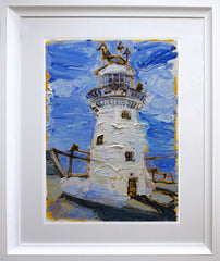 Print - Lighthouse From Keepers’ Porch Chunky White Frame