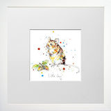 Print Open Edition Animals - Little Guy-12 x 12-Small Flat White Frame