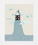 Little House On The Hill Unframed 18x25