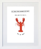 Northern Irish - Lobster White Frame