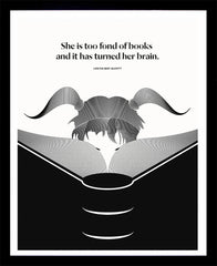 Louisa May Alcott - Books Black Box Frame