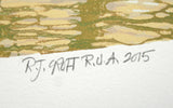 Linocut Print - Co Down Low Tide Back Beach, Dundrum