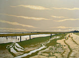 Linocut Print - Co Down Low Tide Back Beach, Dundrum