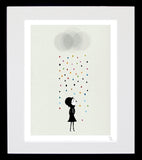 Mademoiselle Under the Rain Black Frame